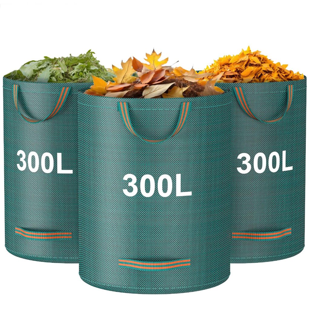 ถุงเก็บกิ่งไม้และใบไม้  ถุงใบสวน ถุงใส่เศษใบไม้ กิ่งไม้แห้ง ในสวน ถุงใส่ขยะ ขนาด300L/500L เนื้อหนา กันน้ำ - รูปที่ 3