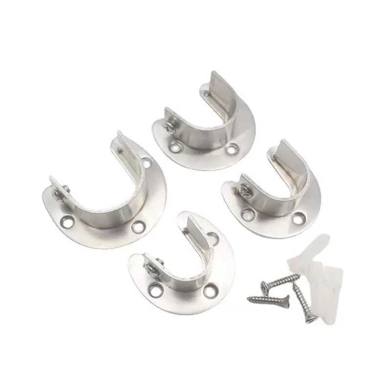ราวจับหน้าแปลน สเตนเลส รูปตัว U สําหรับในตู้เสื้อผ้า ขนาด 25mm 32mm Closet Rod Brackets