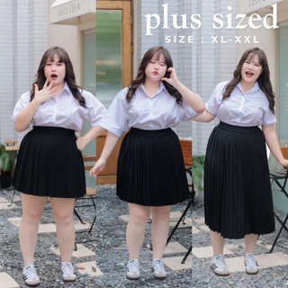 กระโปรงพลีทนักศึกษา สำหรับสาวพลัสไซต์ XL-XXL (28-45“)จีบเล็ก จีบทวิท 🍟ความยาว 18 - 36 นิ้ว