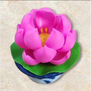ดอกบัวจิ๋ว ดอกบัวดินปั้น ดอกบัวประดิษฐ์ สูง 4 นิ้ว
