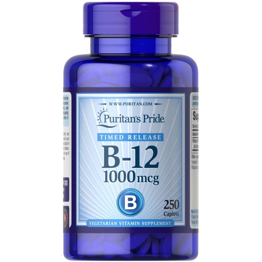 Puritan B-12 1000 mcg 250 Caplets Timed Release