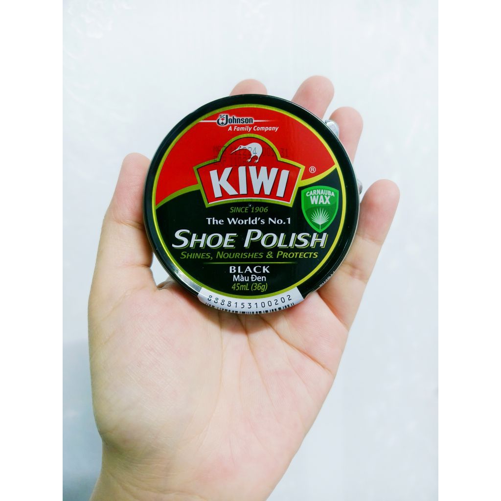 KIWIกีวี่ขี้ผึ้งขัดรองเท้าสีดำ 45 มล.