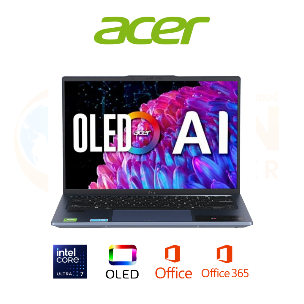 Acer Swift Go 14 SFG14-73-70R3 NOTEBOOK CORE Ultra 7 155H / INTEL ARC / 32 GB / 1TB / WIN11+OFF / ปร