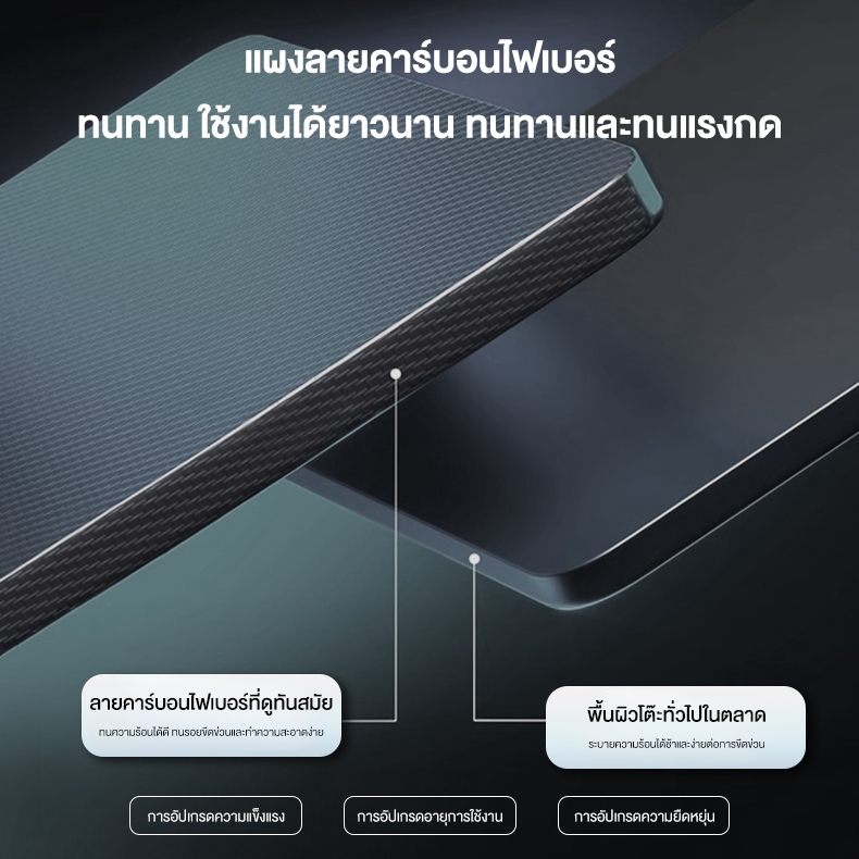 Kris โต๊ะยกไฟฟ้า พื้นผิวคาร์บอนไฟเบอร์T08 โต๊ะทำงานเพื่อสุขภาพ หนา 16มม มอเตอร์คู่  นั่ง-สลับยืนทำงาน รับประกัน 3ปี ราคา ถูกที่สุด ดีลบีเคเค แกลเลอรีภาพที่ 5