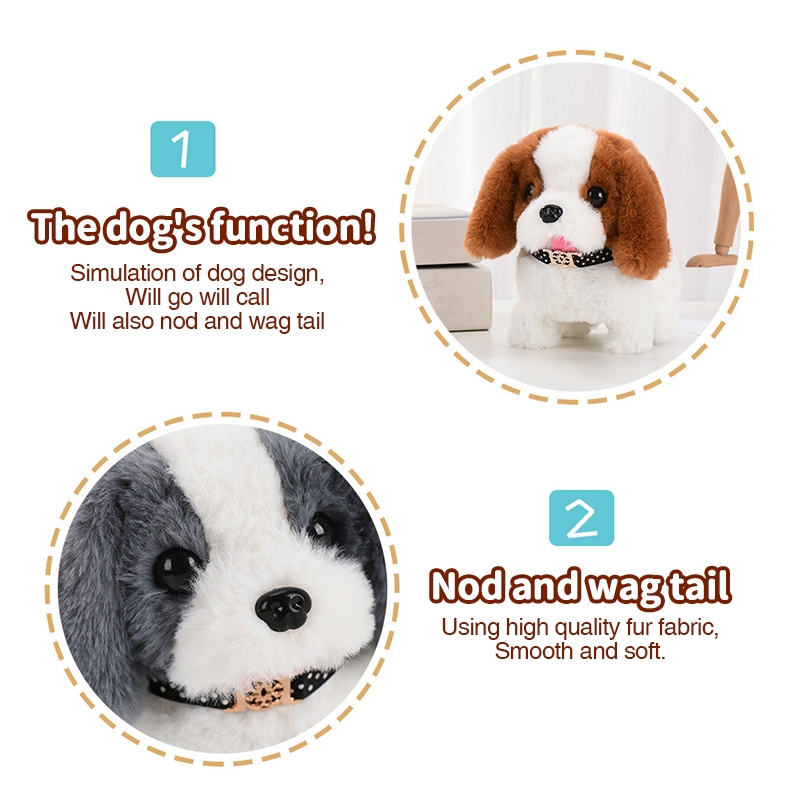🐶ของเล่น ตุ๊กตาสุนัข น้องหมา เดินได้ มีเสียง สมจริง ของเล่นเด็ก ตุ๊กตาสุนัข ลูกสุนัขไฟฟ้า - รูปที่ 4