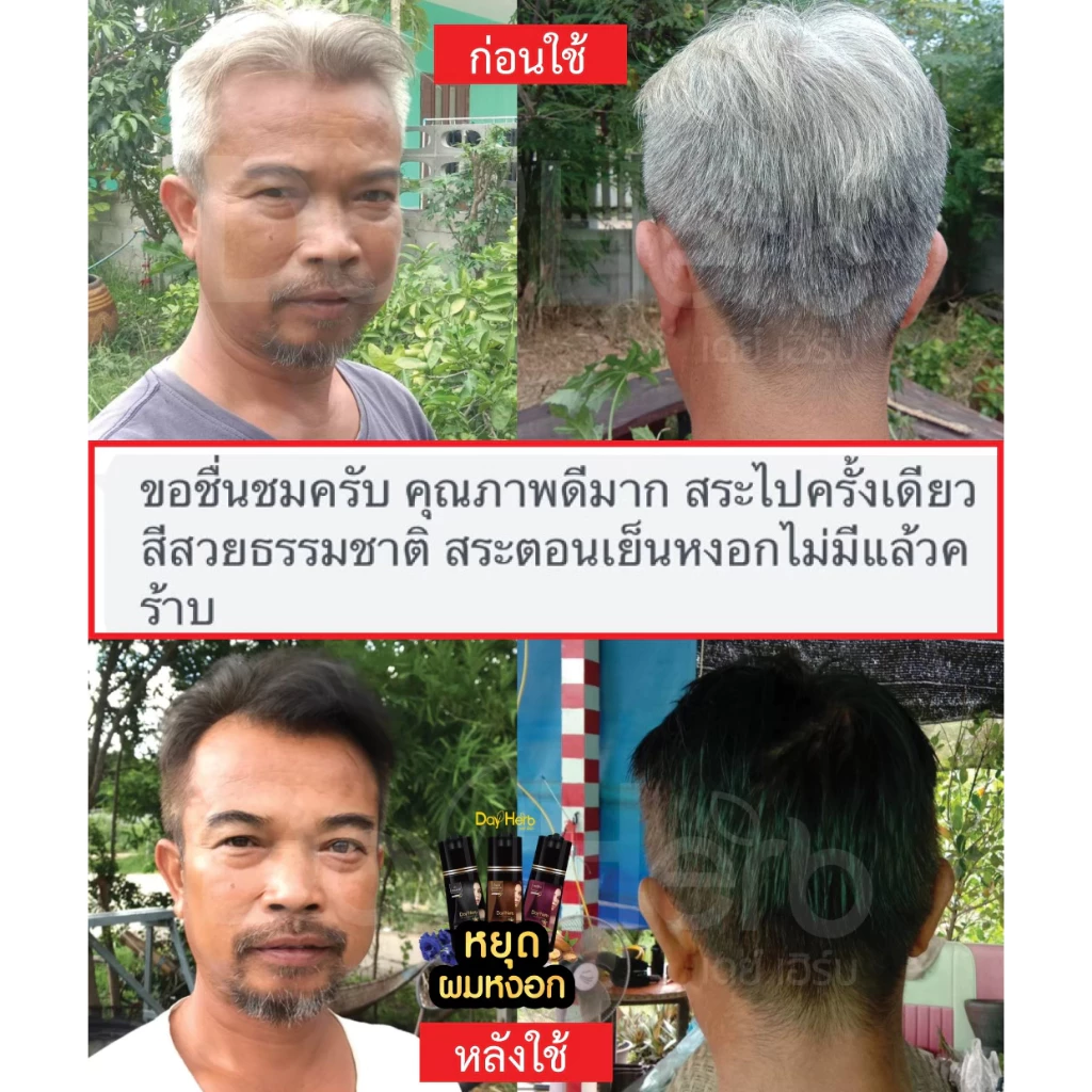 DayHerb  แชมพูปิดผมขาว สมุนไพรแท้ ปิดหงอก ลดหงอก ผมดำใน 5 นาที thumbnail 7