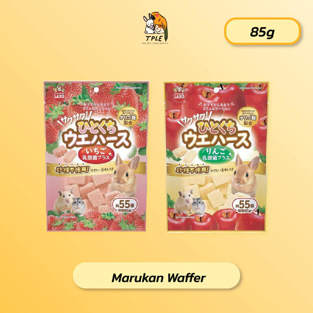 Marukan เวเฟอร์ กระต่ายและสัตว์ฟันแทะ มี 2 รสชาติ นำเข้าจากญี่ปุ่น