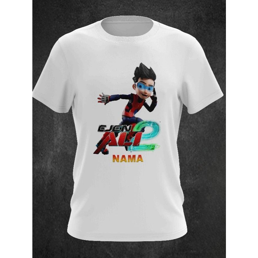 เสื้อยืดคอกลมลายการ์ตูน EJEN ALI THE MOVIE 2 ยูนิเซ็กส์