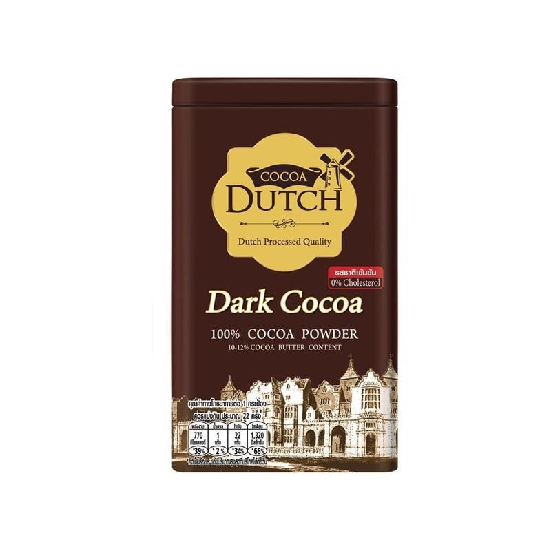 Dutch Dark Cocoa 100% Cocoa Powder โกโก้ดัทช์ เครื่องดื่มดาร์คโกโก้ชนิดผง 180g.