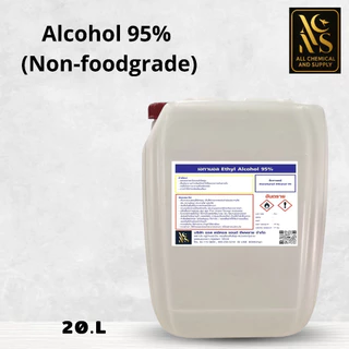 20L.แอลกอฮอล์ 95% สำหรับทำความสะอาด ฆ่าเชื้อ ใช้ภายนอกเท่านั้น ขนาด 20ลิตร
