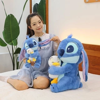 【Bingo】ตุ๊กตาสติทช์สีฟ้ากอดเป็ด นุ่มน่าสัมผัส เป็ดถอดได้ อเนกประสงค์เป็นหมอนกอด ของขวัญวันเกิดสุดน่ารัก