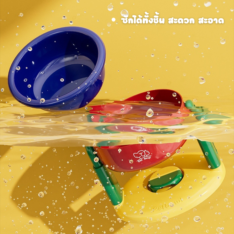 ชามอาหารสัตว์เลี้ยงปรับสูงได้ ชามอาหารหมาแมว รูปที่ 3