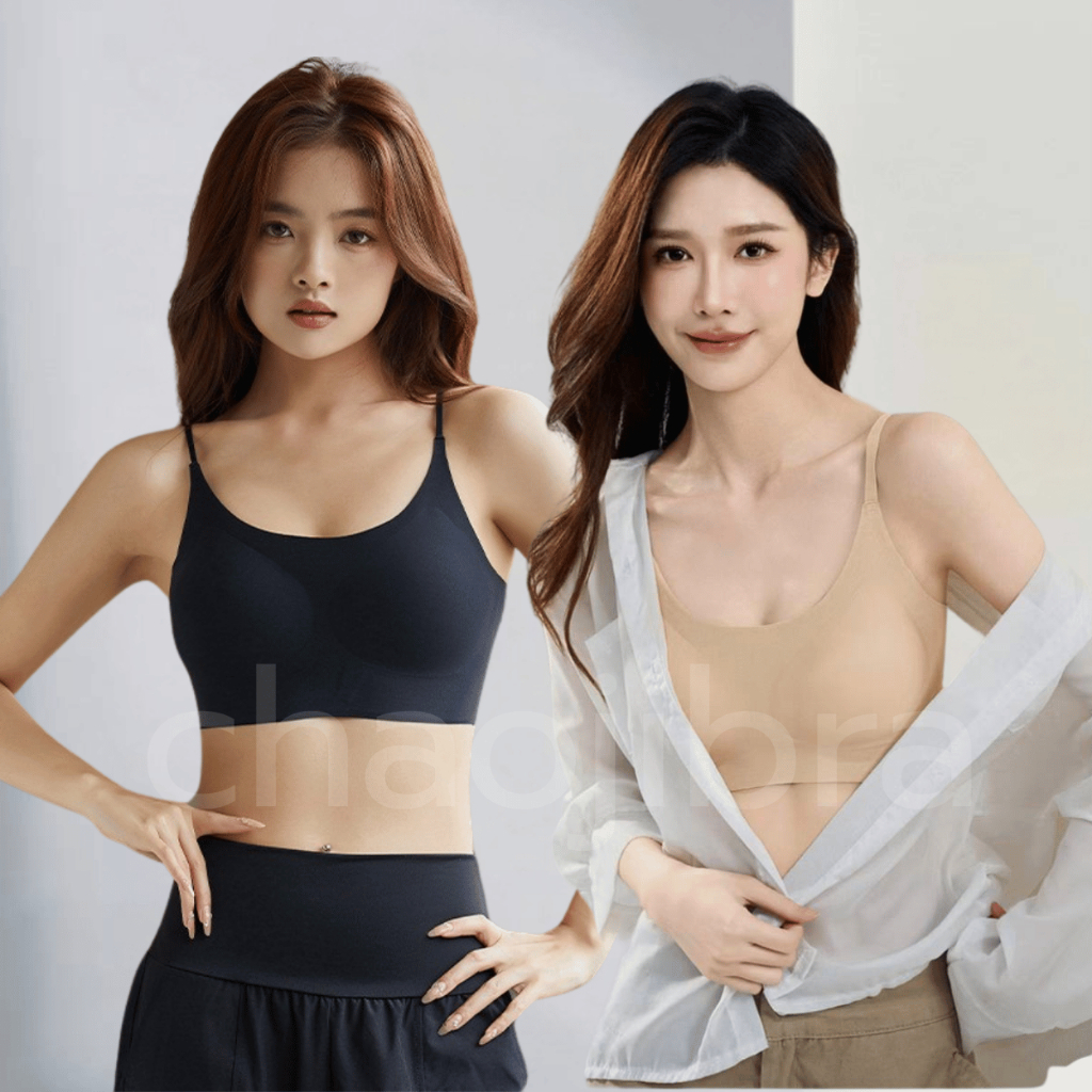 เสื้อชั้นในแบบสวม B-055 เสื้อชั้นในไร้โครง เสริมฟองน้ำในตัว สวมใส่สบาย เรียบเนียน ไร้รอยต่อ