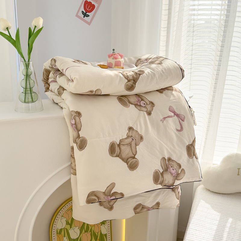 ผ้าห่มใยถั่วเหลือง เกรด A (แม่&เด็ก) - ลายการ์ตูน ระบายอากาศดี บำรุงผิวอ่อนไหว - รูปที่ 6