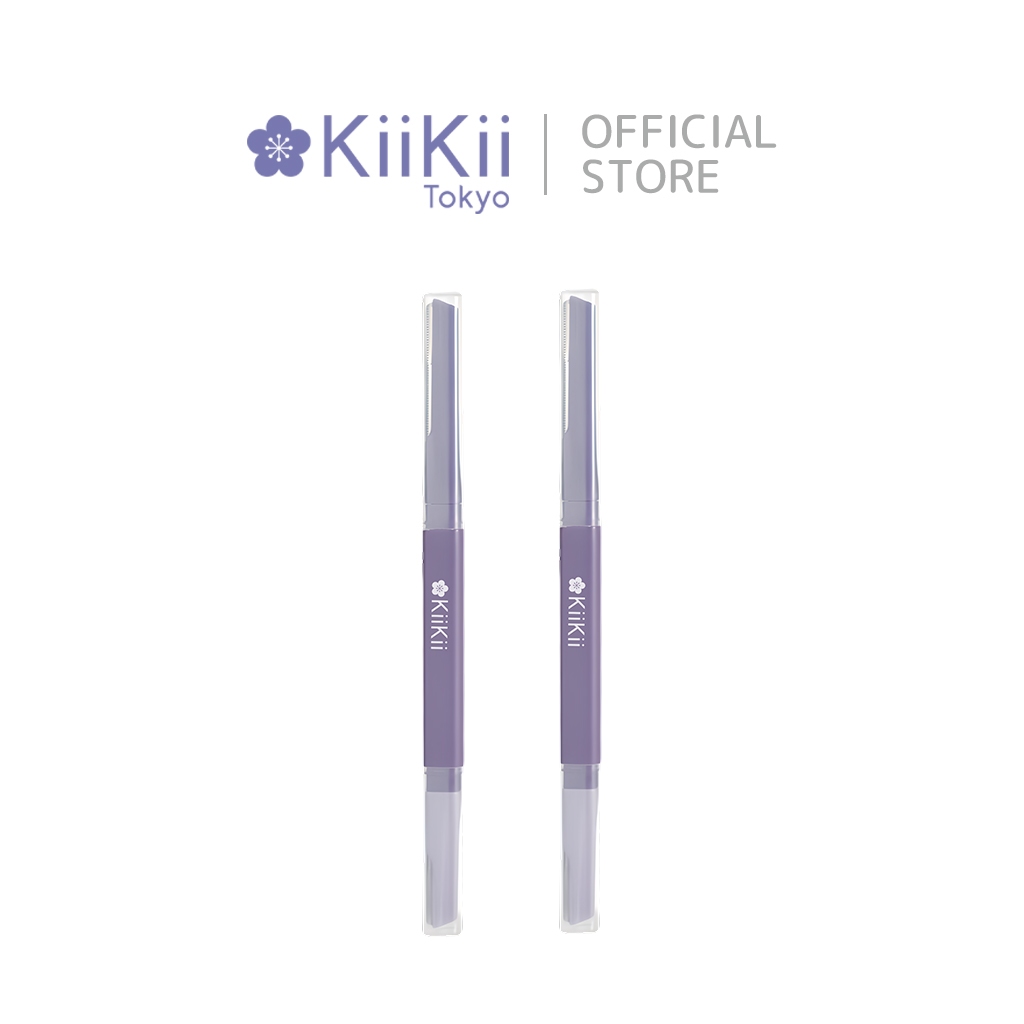 KiiKii ที่กันคิ้ว มีดกันคิ้ว แบบหัวคู่ ใช้งานสองด้าน สําหรับกันคิ้วบนล่าง พกพาสะดวก ใช้ได้ทุกเพศ