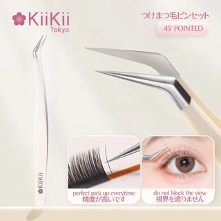 KiiKii แหนบต่อขนตา ที่คีบขนตา ปลายแหลม จับขนตาได้แม่นยํา ใช้งานง่าย ควบคุมทิศทางได้ดี