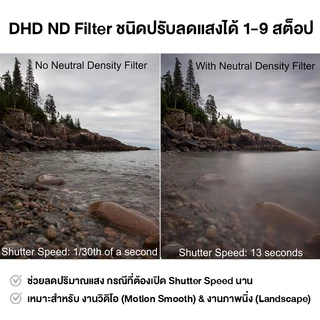 DHD ND 2-400 Variable Filter ฟิลเตอร์ลดปริมาณแสง VND รุ่นSlim จากค่าย DHD Digital