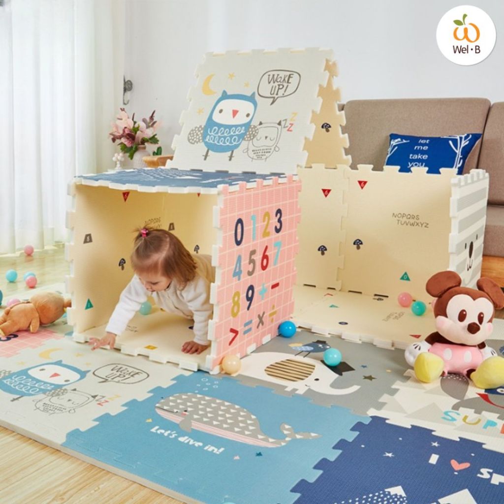 Wel-B แผ่นรองคลาน แบบจิ๊กซอว์ (6 แผ่น/ชุด) Puzzle Mat YG202 PZ-001 -  เบาะเด็ก เสื่อรองคลาน - รูปที่ 5