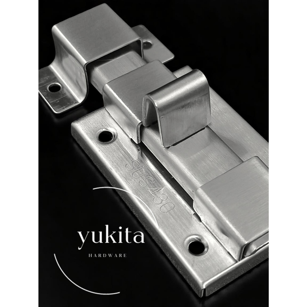 (1ชิ้น) กลอนประตู ห้องน้ำ สเตนเลสแท้ พร้อมสกรู สลักมือ กลอนห้องน้ำ สแตนเลสดูดติด หน้าต่าง - รูปที่ 3