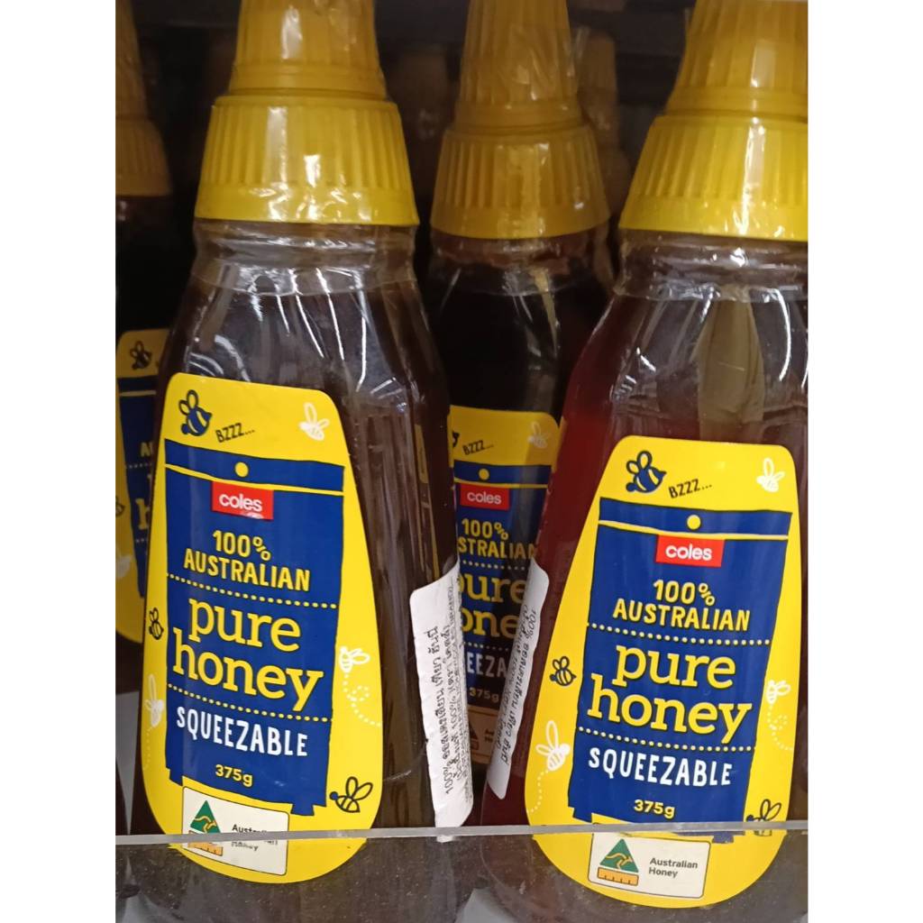 COLES 100% Australian Honey * SQUEEZY BOTTLE * 375g