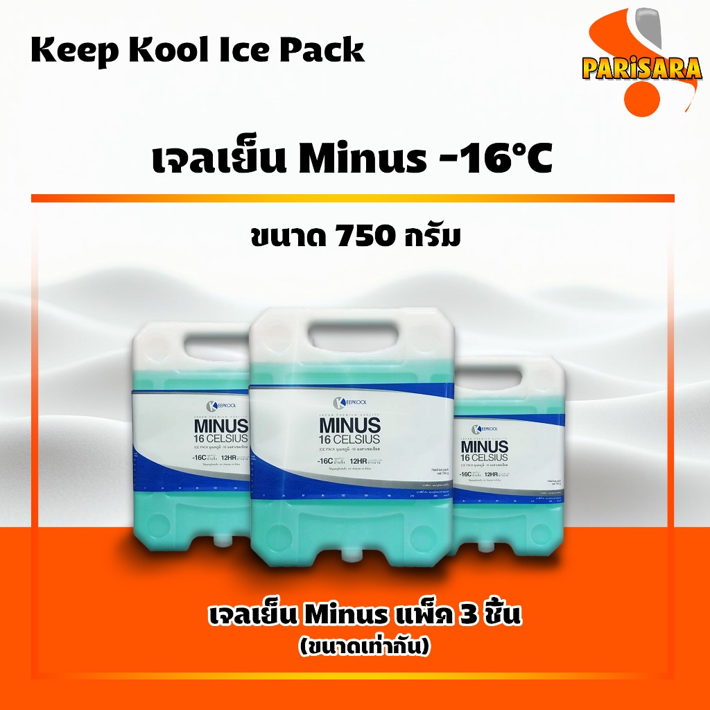 🔥ส่งเร็ว🔥Keep Kool ขนาด 750 กรัม (แพ็ค 3 ชิ้น) เจลเก็บความเย็น เจลเย็น อุณหภูมิ -16°C