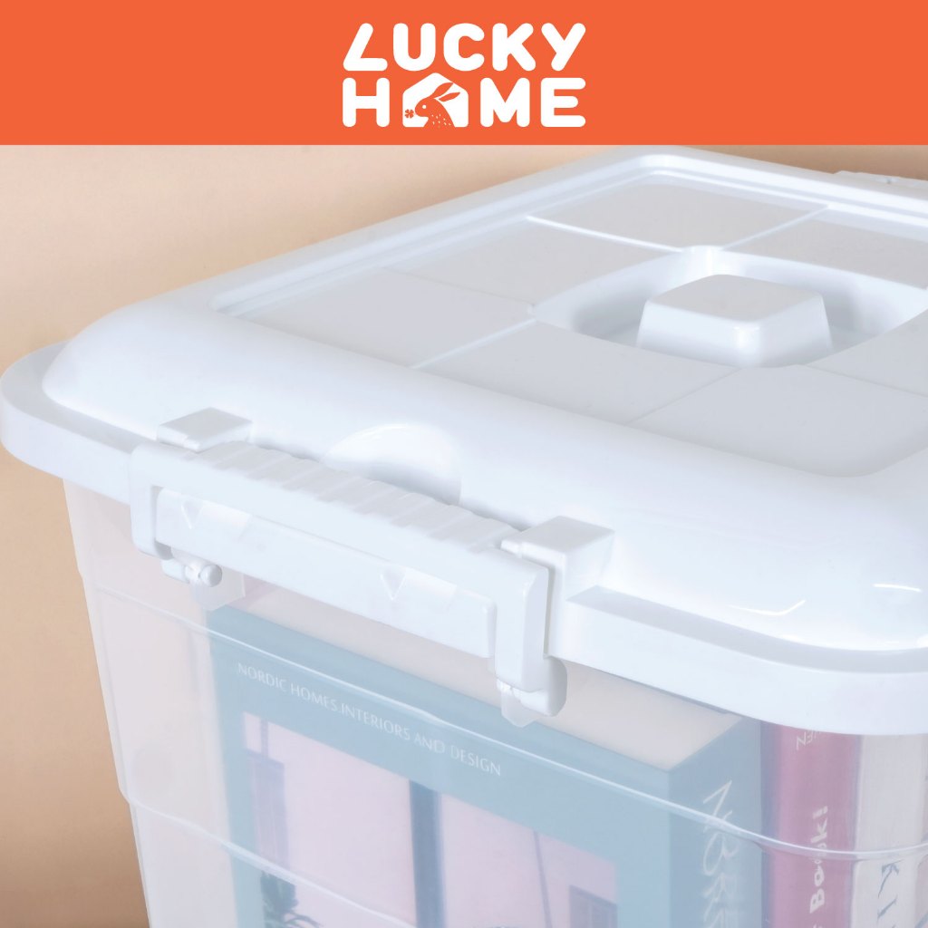 LUCKY HOME กล่องพลาสติกอเนกประสงค์ (L) ขนาด : 37.5(ก) x 35.2(ย) x 35(ส) cm ความจุ : 26.5 L EA-25 ราคา ถูกที่สุด ดีลบีเคเค แกลเลอรีภาพที่ 5