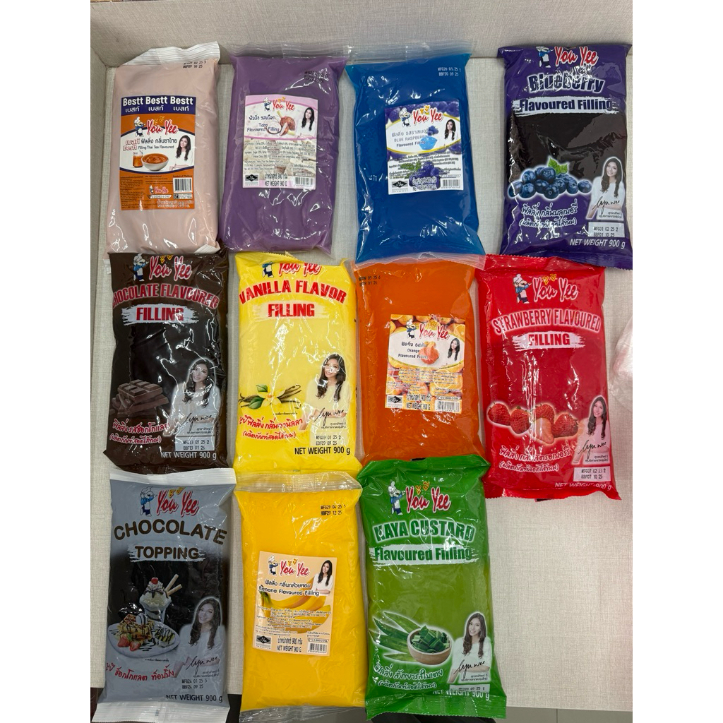 ฟิลลิ่ง ไส้ขนม ยูยี สำหรับทำไส้ขนม,ทาเครป,ขนมปัง