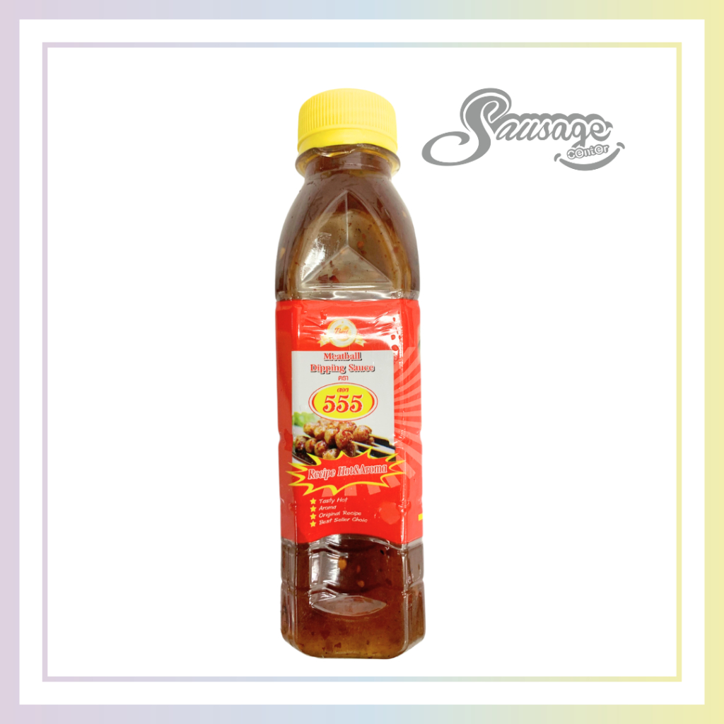 น้ำจิ้มลูกชิ้น ตองห้า ตรา 555 (แบบขวด)