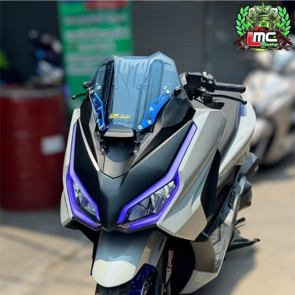 ชุดหน้าซิ่ง ดำด้าน+ชิว+ขาชิว+น๊อต Forza350