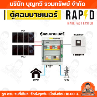 RAPD ตู้คอมบายเนอร์ combiner box Inverter Hybrid รุ่น R-20/R21/R10/R11 / ไฟ 1 Phase 1/2 String
