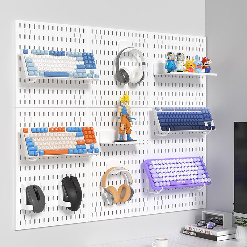 E - sports ห้องพัก pegboard ผนังกระดานแสดงห้องครัว pegboard พลาสติกเครื่องมือผนังสำนักงานจัด
