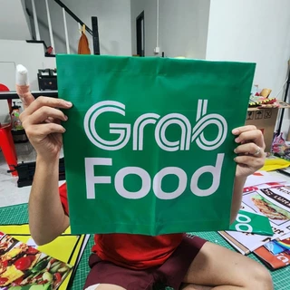 ป้ายไวนิล Grab food แกร็บ พร้อมจัดส่ง สวยคมชัดหนาทนแดดทนฝน ตัวนี้ไม่เจาะตาไก่