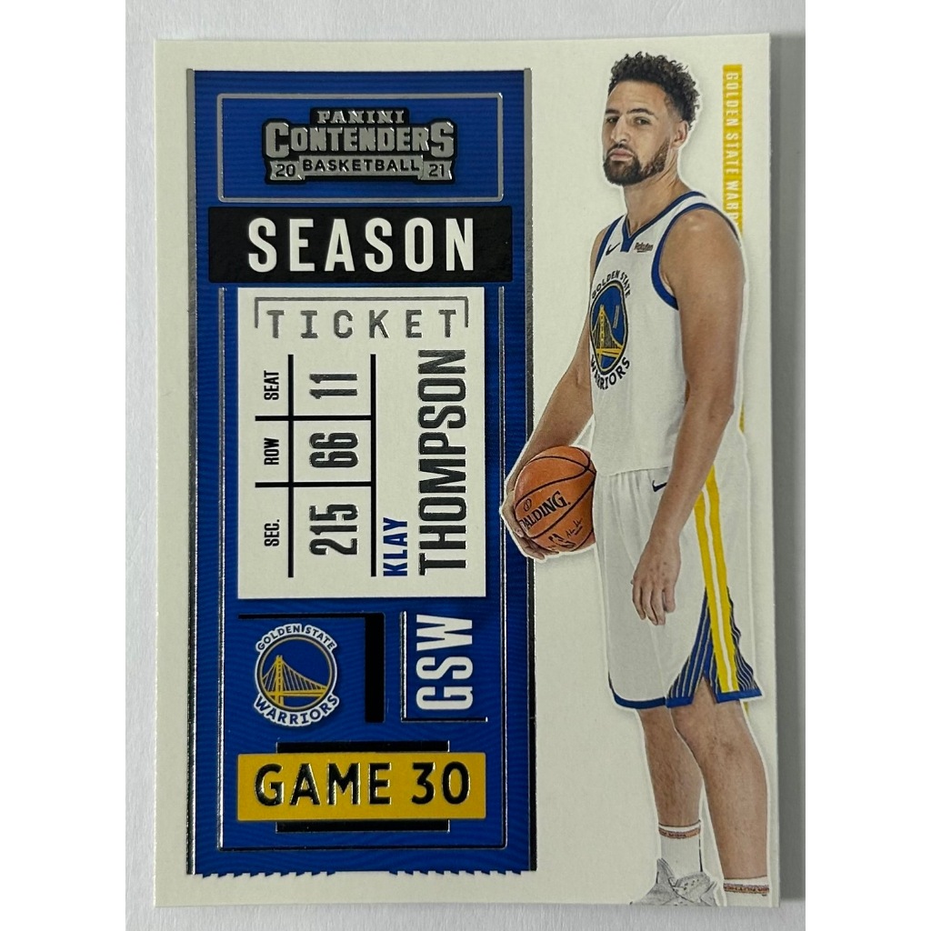 2020-21 Panini Contenders #72 Klay Thompson - Golden State Warriors