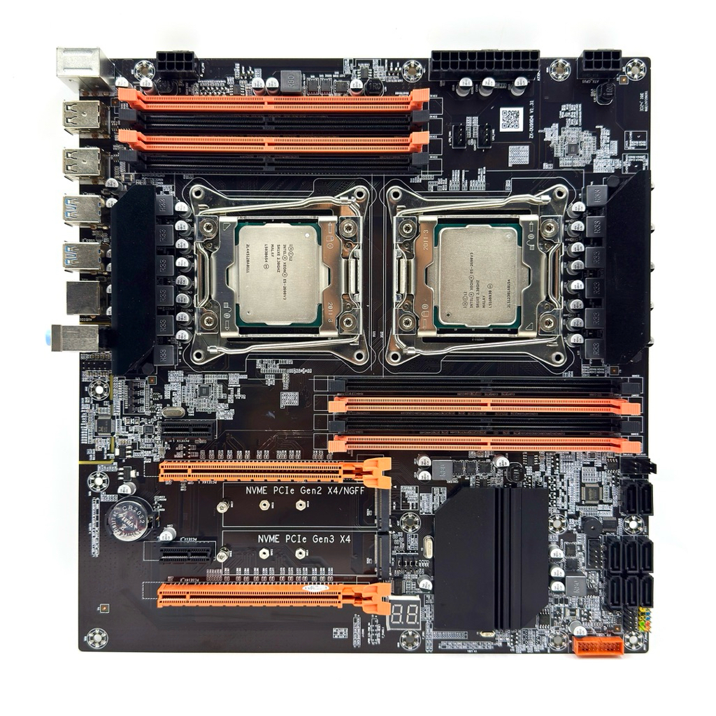ชุด CPU Intel Xeon E5-2698V3 dual พร้อมบอร์ด ZXDU-X99 DDR4 dual 32/64 Core มือสอง สภาพสวย ใช้งานปกติ
