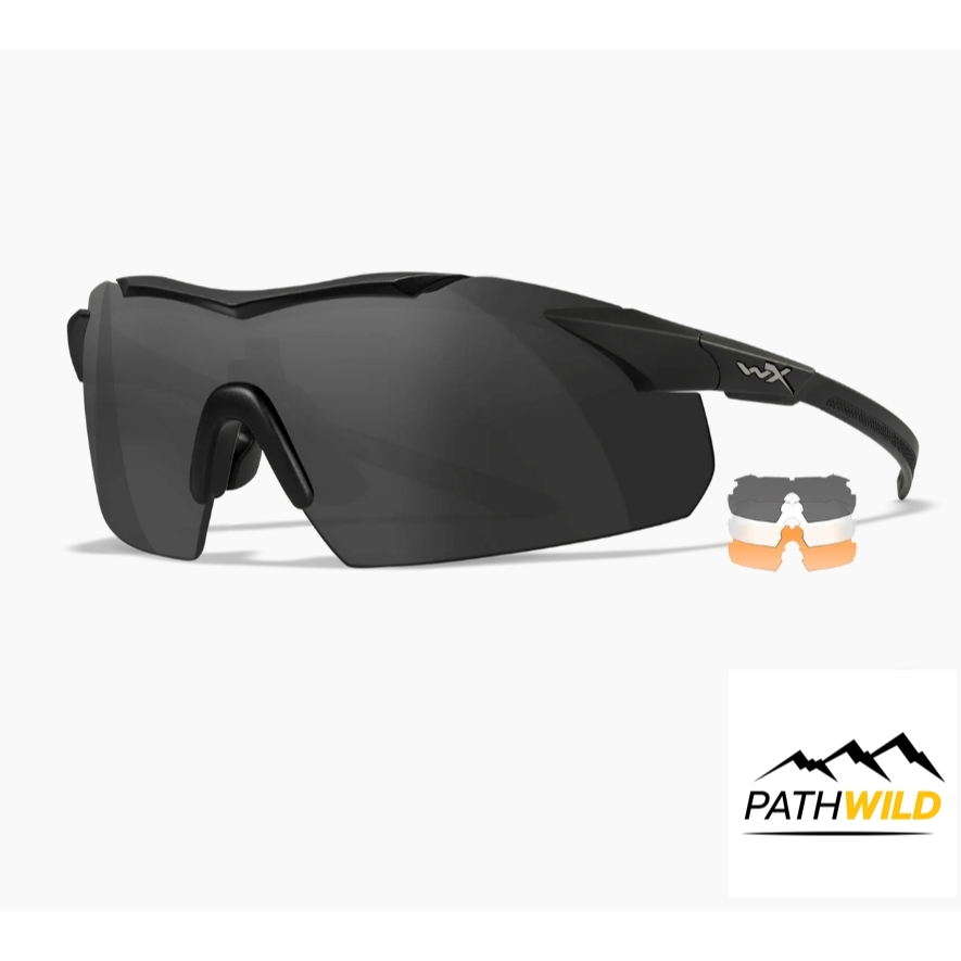 WILEY-X VAPOR COMM TEMPLES แว่น TACTICAL ผ่านมาตรฐานของกองทัพสหรัฐ และ ANSI ความปลอดภัยสูง ป้องกันสะ