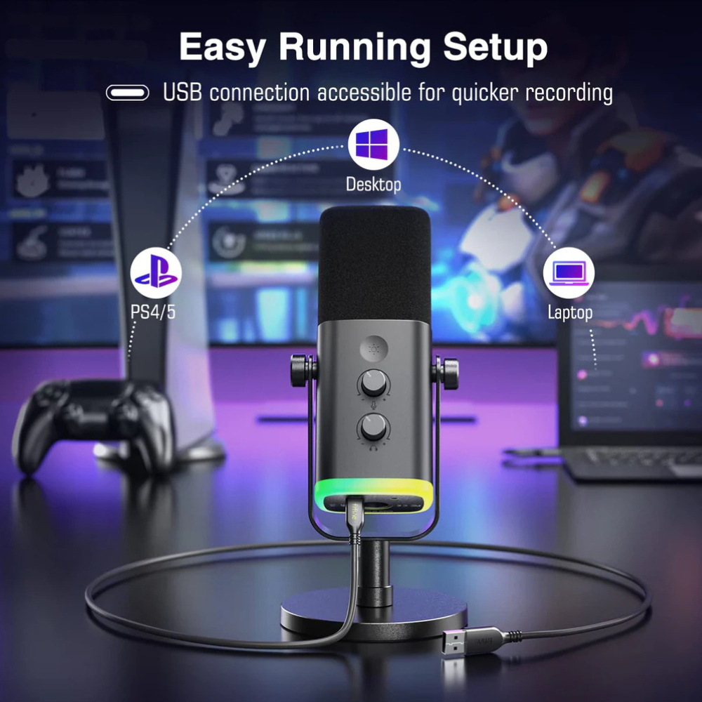 ไมโครโฟน FIFINE AMPLIGAME AM8 USB/XLR สีดำ_5