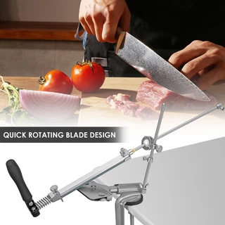 ถูกที่สุด 360 °Stainless Steel Knife Sharpener,Rotation Fixed-Angle Knife Sharpener, Kitchen Sharpening Tool 4 ชิ้น🔥COD