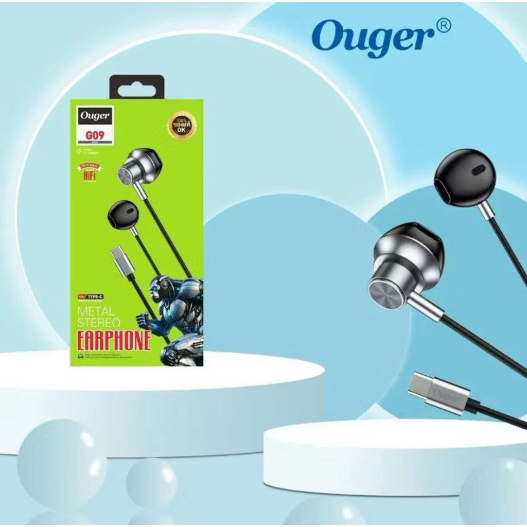 Ouger หูฟัง Type-C เสียงแน่น เบสดี มาใหม่ มีหูจุ๊ก หูแบน ดีไซน์สวย
