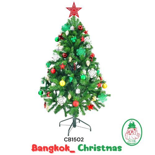 CB1502  Christmas in a box set ราคา3045 บาท ขนาด 5 ฟุต ต้นคริสต์มาสพร้อมประดับ