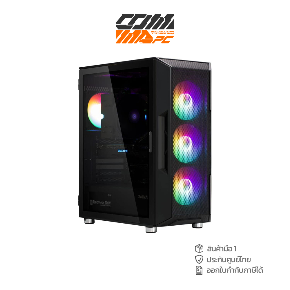 Case (เคสคอมพิวเตอร์) ZALMAN MID TOWER i3 NEO RGB (ATX)(BLACK)(1Y) - COMMA