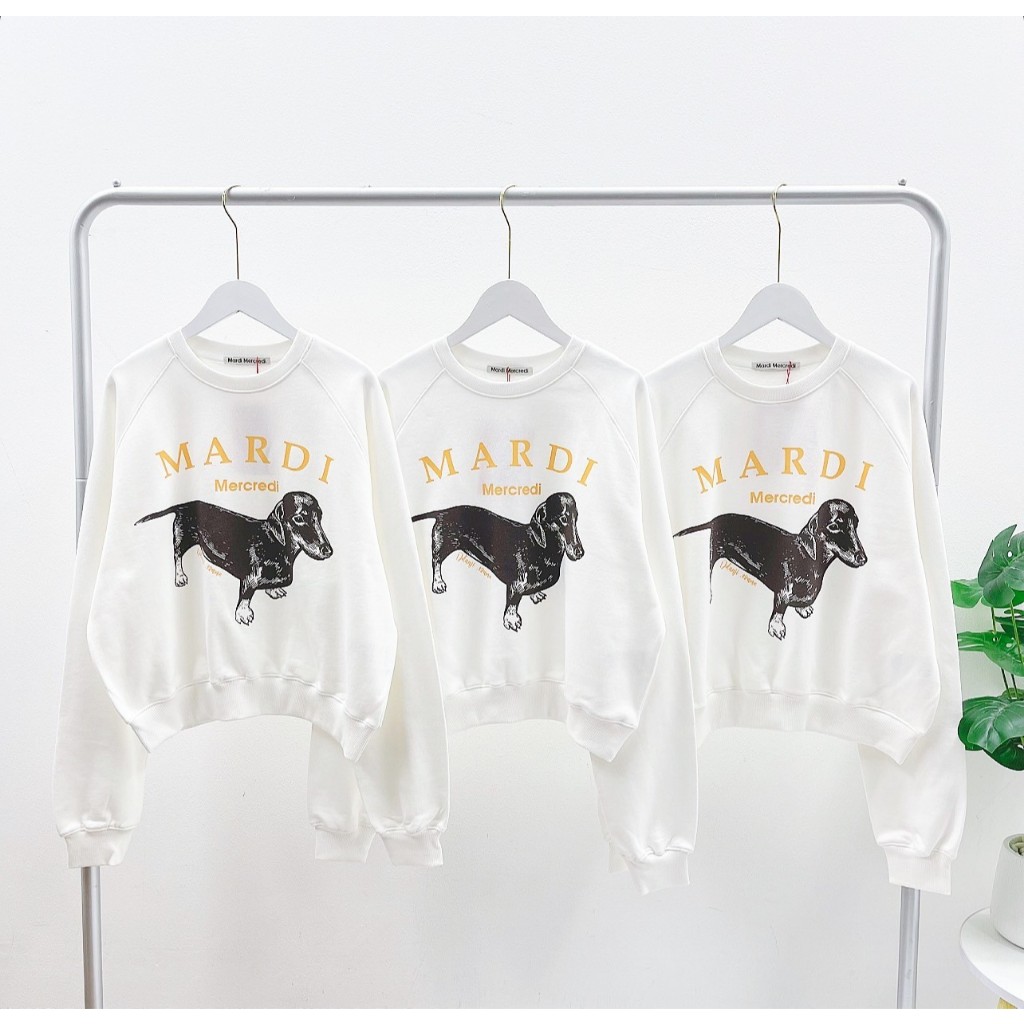 Mardi Raglan Ddanji Sweatshirt (White/Tangerine)