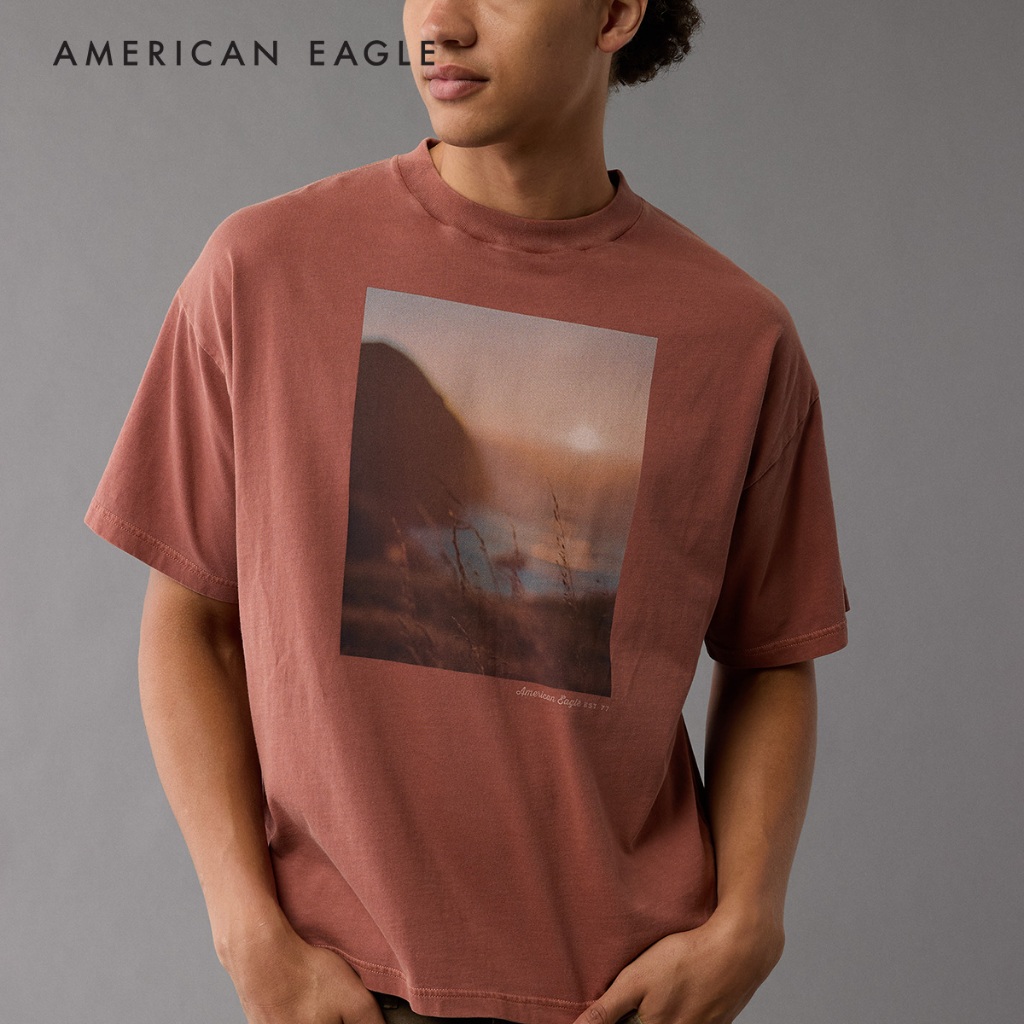 American Eagle Oversized Photo Graphic T-Shirt เสื้อยืด ผู้ชาย กราฟฟิค โอเวอร์ไซส์ (EMTS 017-4097-620)