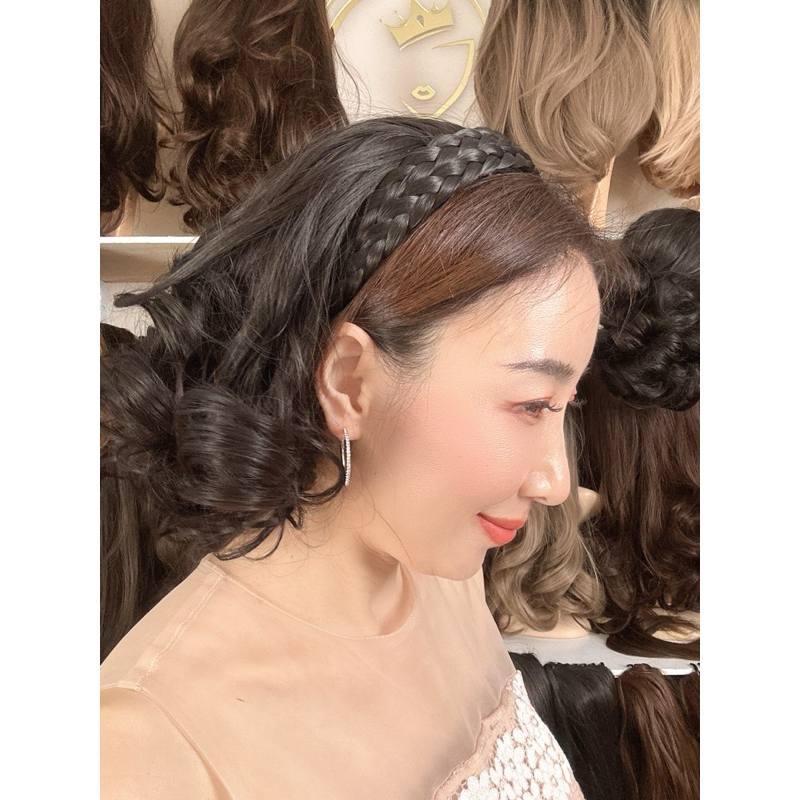 ฮาฟวิกคาดผมครึ่งหัวซินดี้ ลอนยาว30ซม.สำหรับสวมคาดผม