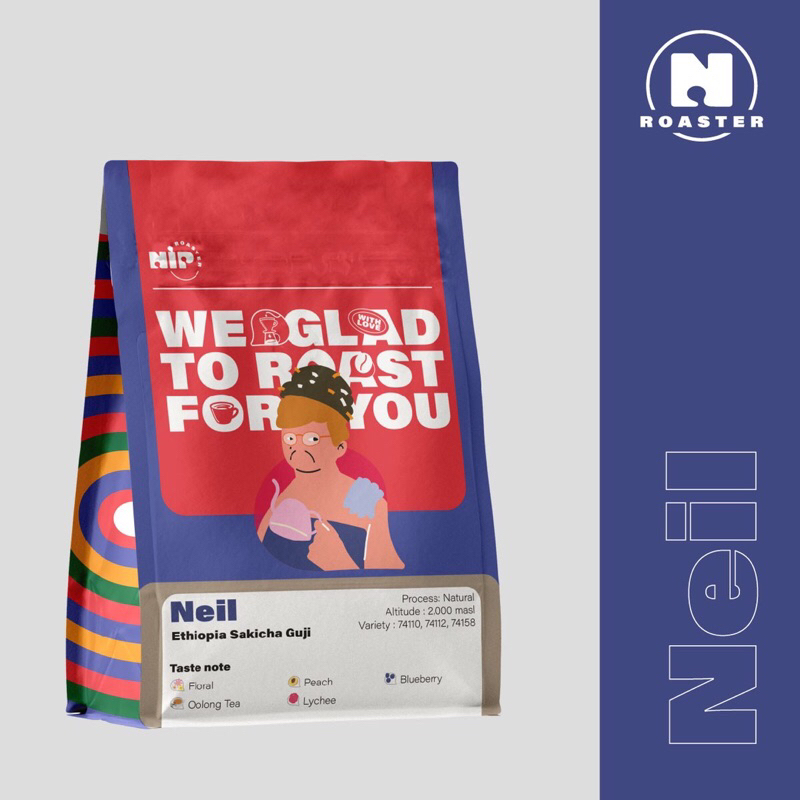 [NiP COFFEE] เมล็ดกาแฟ Neil - Ethiopia Sakicha Guji, Natural Process (150g/250g/500g)