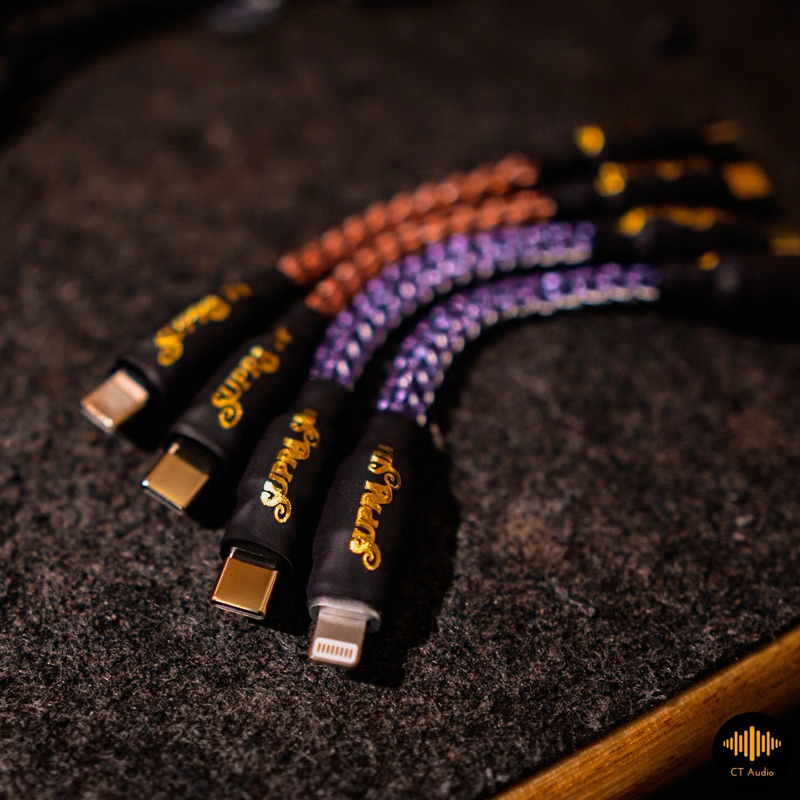 Type C & IOS Type A และ Micro OTG ถัก 10 Pure silver and Copper 7N รุ่น SUPRA SIL4 และ 7N AudioGrade