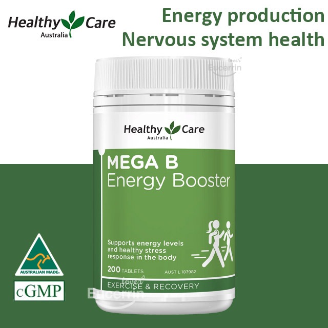 Healthy Care Mega B 200 Tablets ช่วยเพิ่มระดับพลังงาน การทำงานของระบบประสาท การนอนหลับ