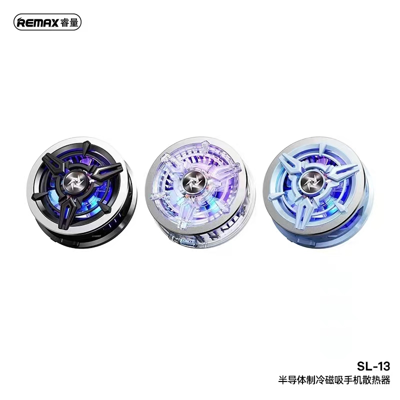 พัดลมระบายความร้อนมือถือ REMAX SL-13 Phone Cooling pad พัดลมแบบแม่เหล็ก ใช้งานกับ Power Bank ได้