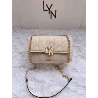 L YN New Letter Buckle Flap Diamond Chain Bag กระเป๋าสะพายข้างผู้หญิง，40