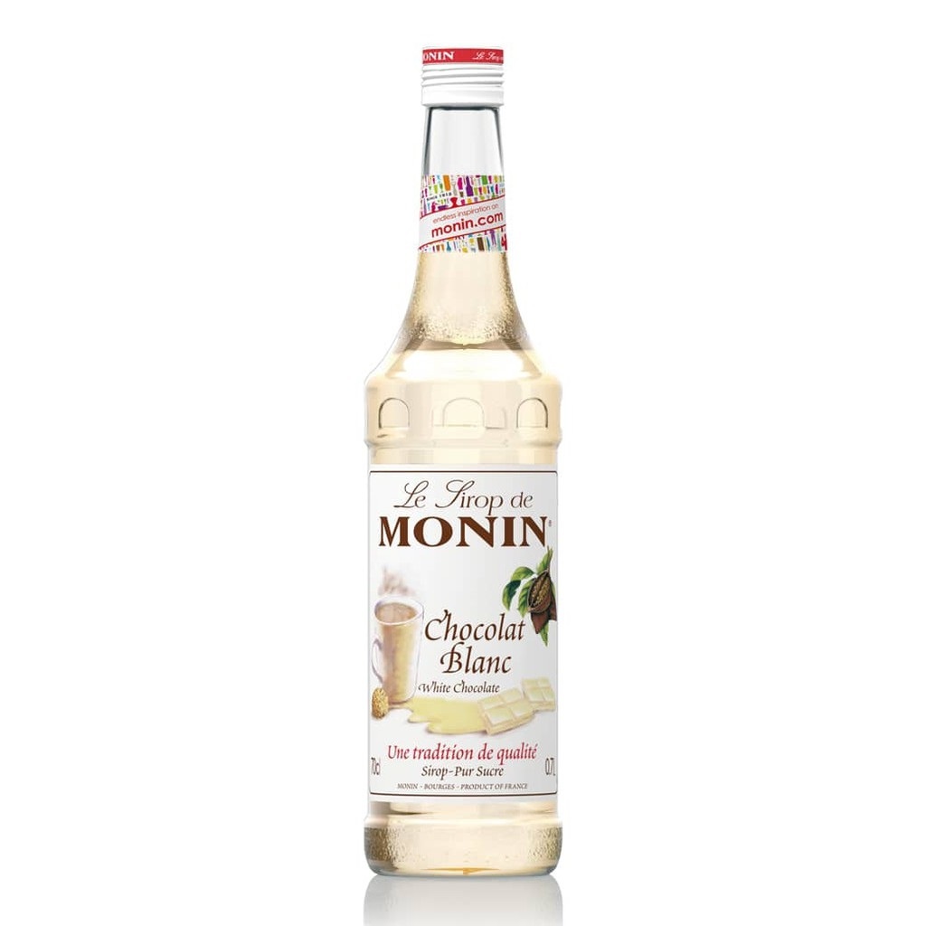 (ขวดเปล่า) โมนิน ไซรัป White Chocolate ((Empty Bottle) Monin Syrup White Chocolate) 700 ml.