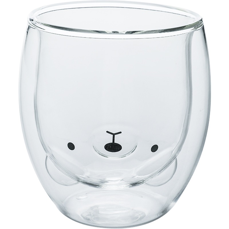New แก้ว2ชั้น ทรงหัวน้องหมี สุดน่ารัก ขนาด 250 ml